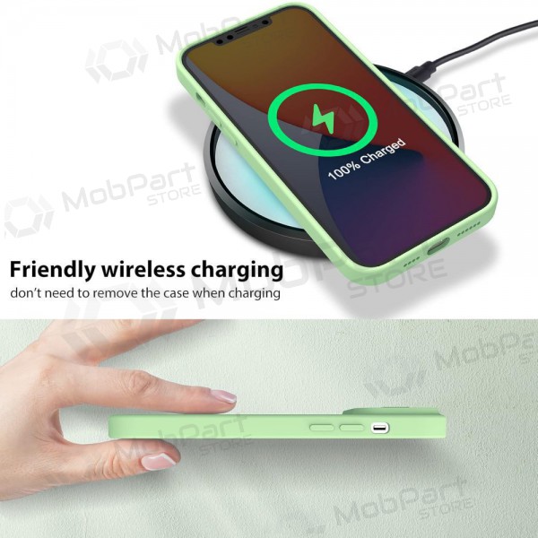 Apple iPhone 14 hülle „Nillkin Silicone“ (hellgrün)