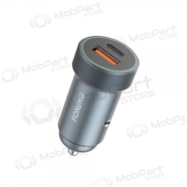 Autoladegerät Foneng C16 30 W USB-C + USB-A grau