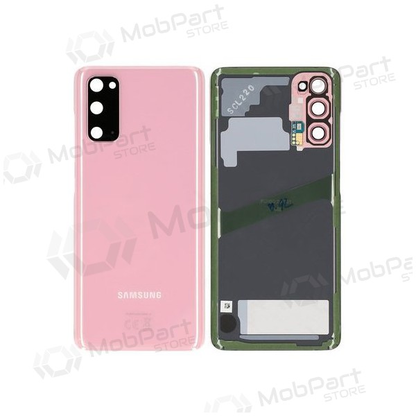 Samsung G981F / G980 Galaxy S20 Rückseite Akkudeckel Rosa (Cloud Pink) (gebraucht grade A, original)