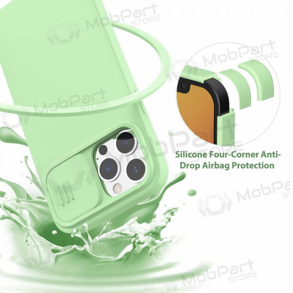 Apple iPhone 14 hülle „Nillkin Silicone“ (hellgrün)