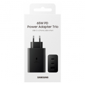 Netzladegerät Samsung EP-T6530NBEGEU 65 W 2x USB-C + USB-A schwarz