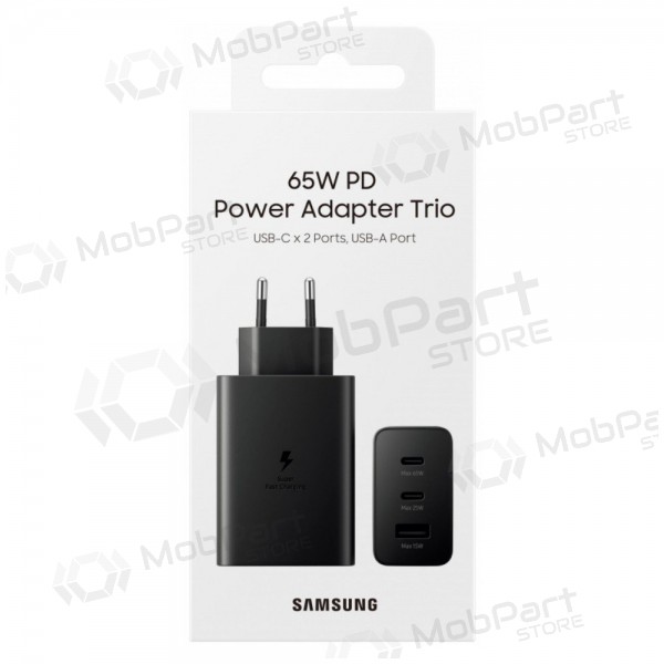 Netzladegerät Samsung EP-T6530NBEGEU 65 W 2x USB-C + USB-A schwarz