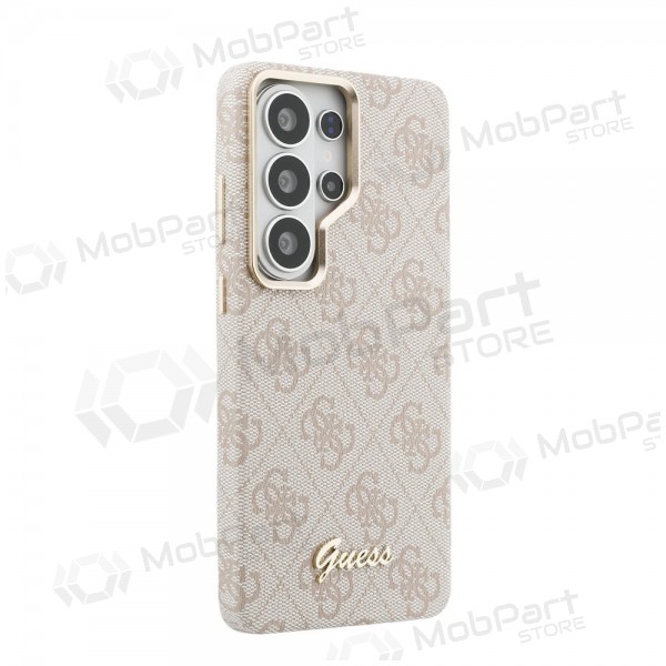 Samsung Galaxy S26 Ultra hülle - Guess PU 4G Script Metal Logo Magnetic (rosa)