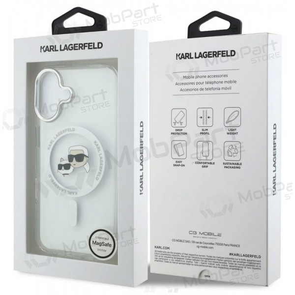 Apple iPhone 17 hülle - Karl Lagerfeld IML K&CH Heads Metal Frame MagSafe (transparent)