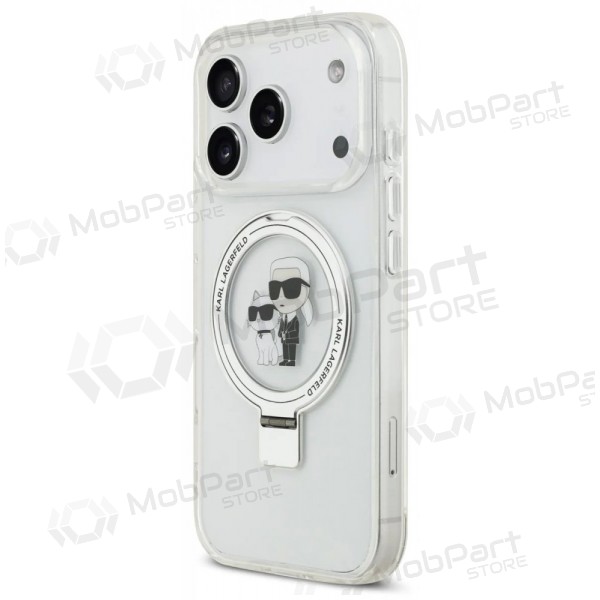 Apple iPhone 17 Pro Max hülle - Karl Lagerfeld Ringstand Karl and Choupette MagSafe (transparent)