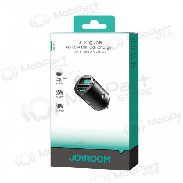 Joyroom JR-CCN18 65 W USB-C + USB-A Auto-Ladegerät schwarz