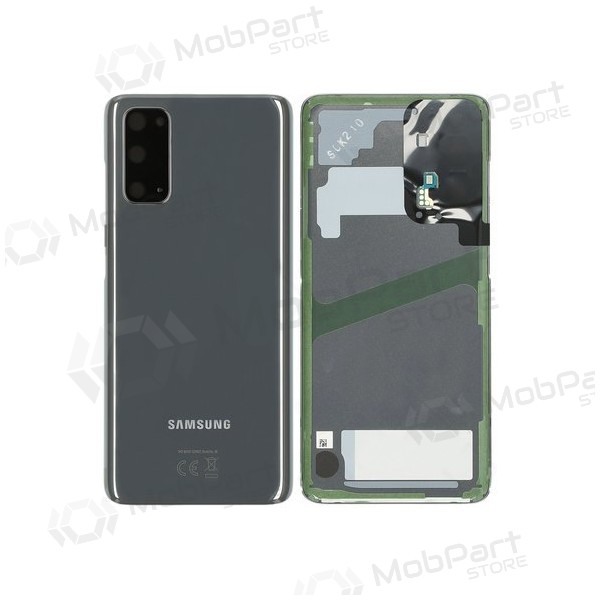 Samsung G981F / G980 Galaxy S20 Rückseite Akkudeckel Grau (Cosmic Grey) (gebraucht grade C, original)