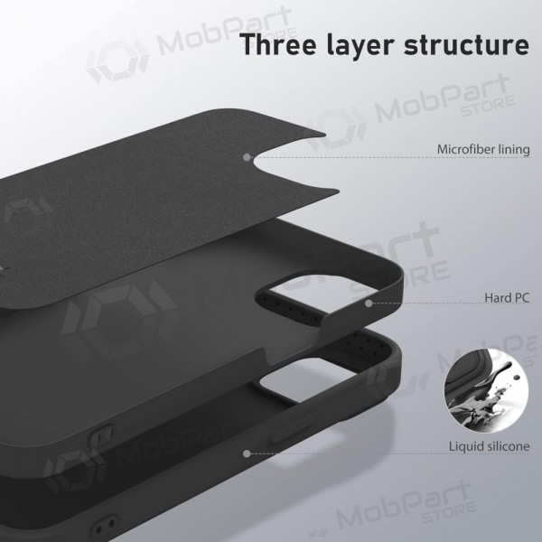 Apple iPhone 15 Plus Handyhülle „Nillkin Silicone“ (Schwarz)