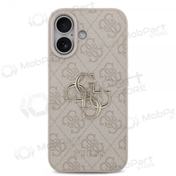 Apple iPhone 17 Hülle - Guess PU 4G Metal Logo (rosa)