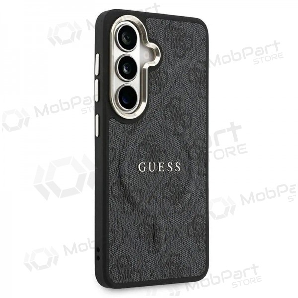 Samsung Galaxy S26 hülle - Guess PU Leather 4G Gold Frame Magnetic (schwarz)