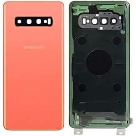 Samsung G973 Galaxy S10 Rückseite Akkudeckel Rosa (Flamingo Pink) (gebraucht grade C, original)