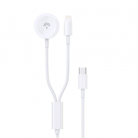USB-C Kabel Dudao A12MAX-2in1 USB-C zu iWatch / Lightning 1.2 m