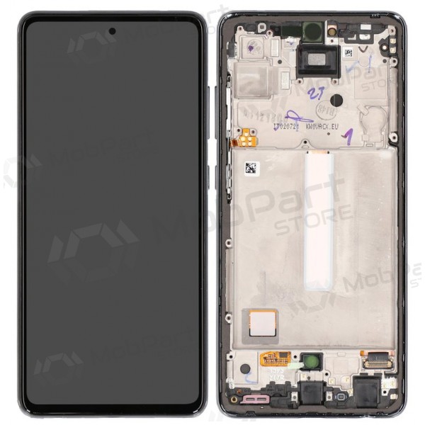 Samsung Galaxy A52 bildschirm (schwarz) (mit rahmen) (original)