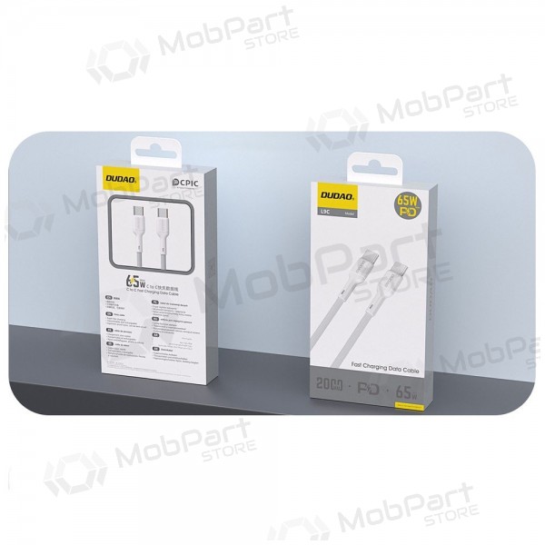 USB-C-Kabel Dudao L9C USB-C auf USB-C 1 m 65 W weiß