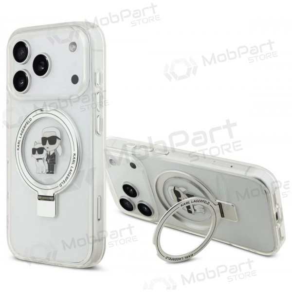 Apple iPhone 17 Pro Max hülle - Karl Lagerfeld Ringstand Karl and Choupette MagSafe (transparent)