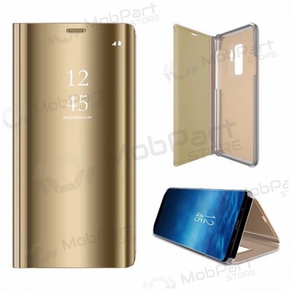 Samsung J330 Galaxy J3 2017 hülle - Clear View Stand Cover (golden)
