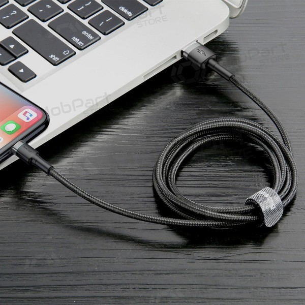 USB Kabel Baseus Cafule USB-A to Lightning 2.4A 1.0m Grau-Schwarz CALKLF-BG1