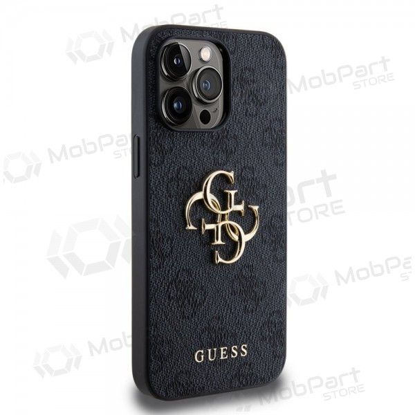 Apple iPhone 14 Pro Max hülle - Guess PU 4G Metal Logo (grau)