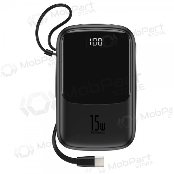 externe Batterie Power Bank Baseus Q Pow With Type-C Cable 10000mAh Schwarz PPQD-A01