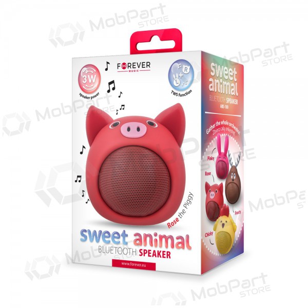 Bluetooth tragbarer Top-Lautsprecher Forever Sweet Animal Pig Rose ABS-100