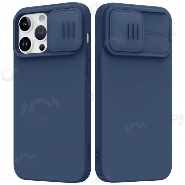 Apple iPhone 15 Plus Handyhülle „Nillkin Silicone“ (Dunkelblau)