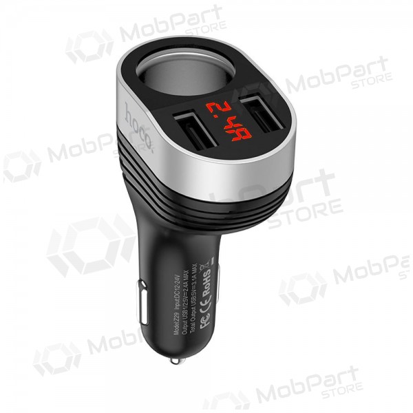Ladegerät automobilinis Hoco Z29 x 2 USB (3.1A) (Schwarz)