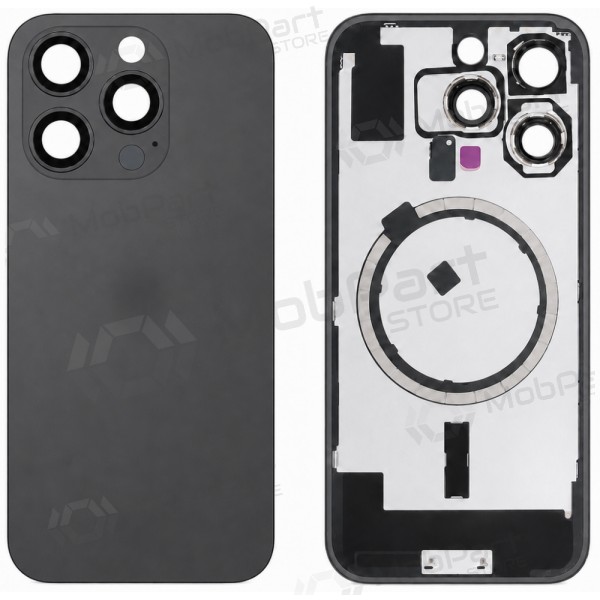 Apple iPhone 16 Pro rückseitige Abdeckung (schwarz) (Premium)