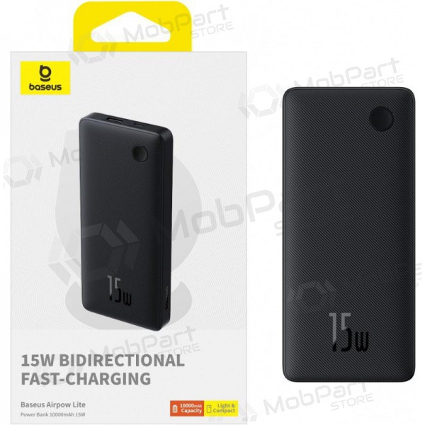 externe Batterie Power Bank Baseus Airpow Lite 15W 10000mAh Schwarz P10067500123-00 externe Batterie Power Bank Baseus Airpow Lite 15W 10000mAh Schwarz P10067500123-00