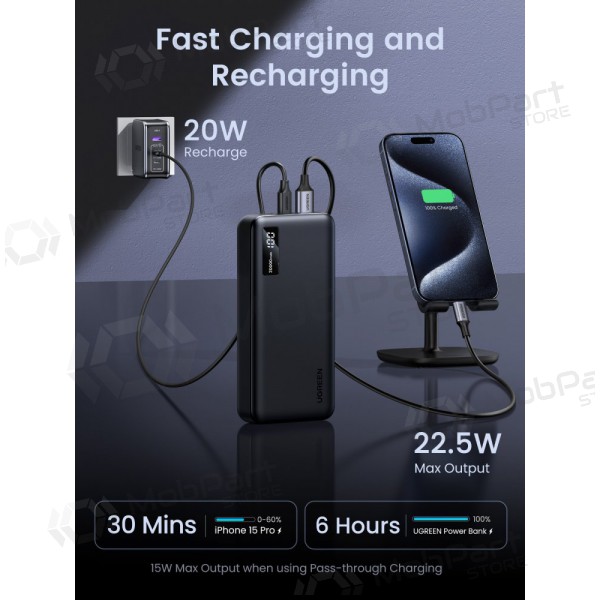 externe Batterie Power Bank Ugreen PB313 20W 20000mAh (25683) Schwarz
