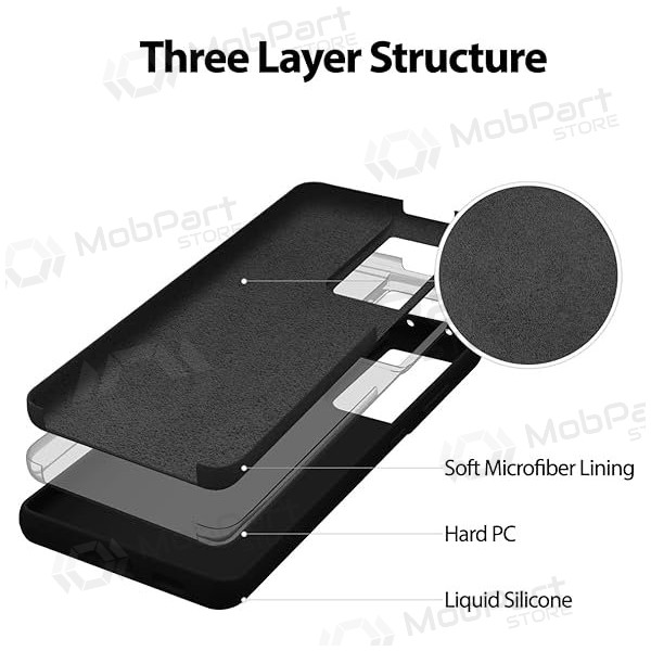 Handyhülle Mercury Silicone Case Samsung A366 A36 5G Schwarz