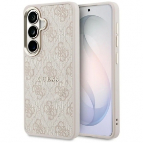 Samsung Galaxy S26 hülle - Guess PU Leather 4G Gold Frame Magnetic (braun)