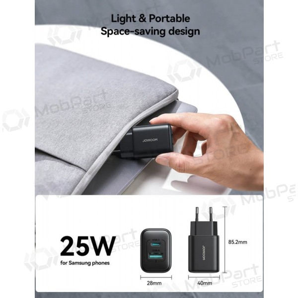 Ladegerät Joyroom JR-TCF13 USB-C/USB-A 25W Schwarz