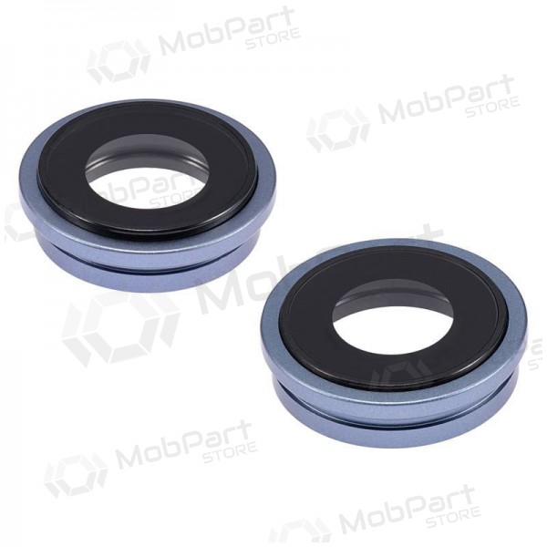 iPhone 14 / 14 Plus Kameraglas (2Stck) (Blau) (mit Rahmen)