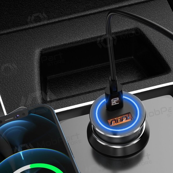 Dudao R4Max 55 W USB-C + USB-A auto-ladegerät, grau