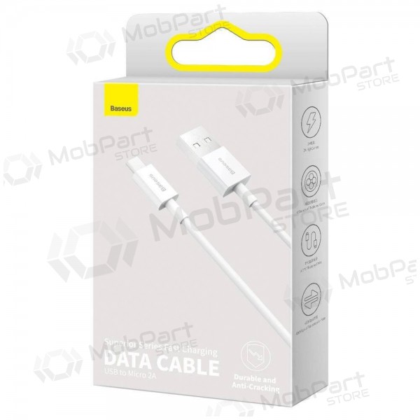 USB-Kabel Baseus Superior microUSB 2A 2.0m (weiß) CAMYS-A02