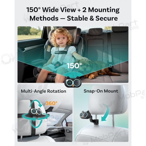 Kabelloser CarPlay-Adapter Ottocast Cabin Care CA520-T mit Babyphone-Funktion schwarz