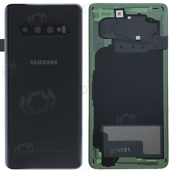 Samsung G973 Galaxy S10 Rückseite Akkudeckel Schwarz (Prism Black) (gebraucht grade B, original)