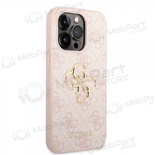 Apple iPhone 14 Pro Max hülle - Guess PU 4G Metal Logo (rosa)