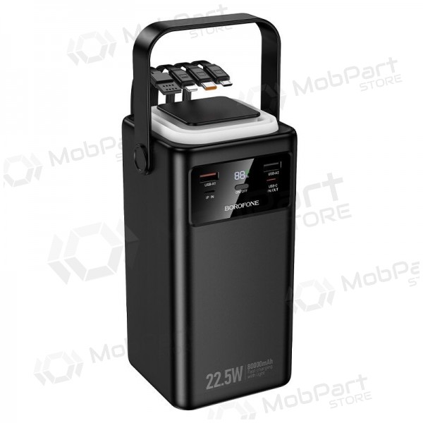 externe Batterie Power Bank Borofone BJ65B 22.5W 80000mAh Schwarz
