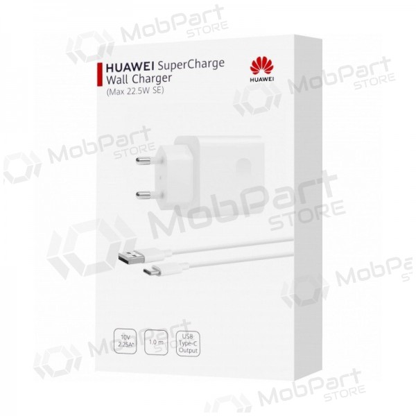 Ladegerät original Huawei CP404B SuperCharge 22.5W + Kabel Type-C 1m im Paket Weiß