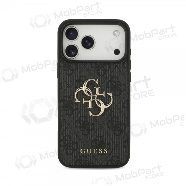 Apple iPhone 18 Pro Max hülle -Guess PU 4G Metal Logo- (grau)