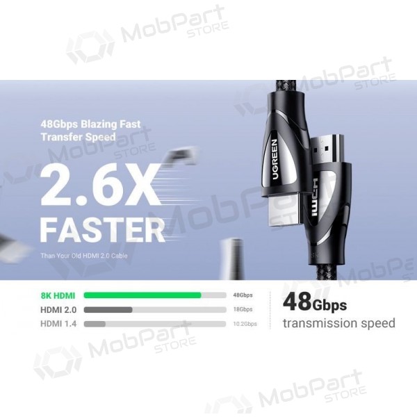 HDMI Kabel Ugreen HD140 HDMI 2.1 8K 60 Hz 3 m schwarz