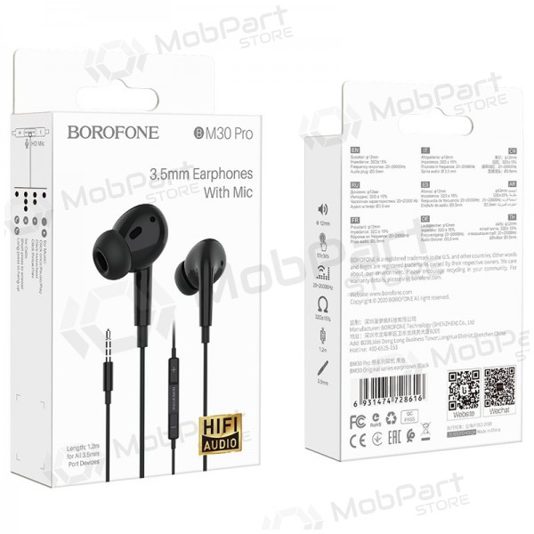 Freisprecheinrichtung Borofone BM30 Pro 3,5mm (Schwarz)