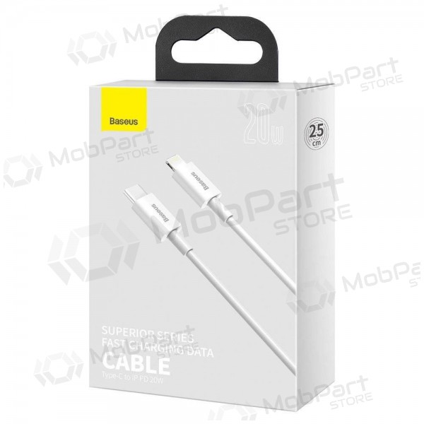 Kabel Baseus Superior Type-C - Lightning PD 20W 0.25m (Weiß) CATLYS-02