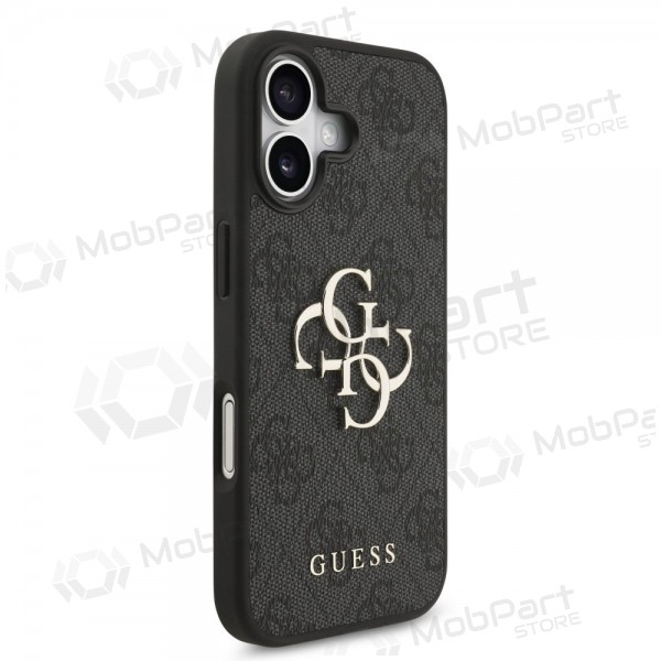 Apple iPhone 17 hülle - Guess PU 4G Metal Logo (grau)