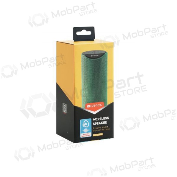 Bluetooth tragbarer Top-Lautsprecher CANYON CNS-CBTSP5 (MicroSD, AUX, BT V5.0, 1200mAh) (grün)