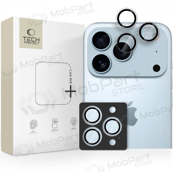 Apple iPhone 14 Pro, 14 Pro Max, 15 Pro, 15 Pro Max, 16 Pro, 16 Pro Max, 17 Pro, 17 Pro Max Schutz gehärtetes Glas für die Kamera - Tech-Protect CamRing Fit+ (transparent)