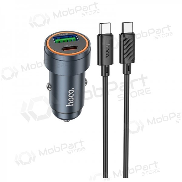 Hoco Z57A 30 W USB-C + USB-A Autoladegerät mit USB-C Kabel 1 m