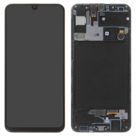 Samsung Galaxy A30s Display (Schwarz) (mit Rahmen) (original)