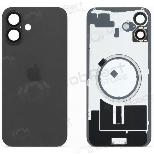 Apple iPhone 16 rückseitige Abdeckung (schwarz) (Premium)